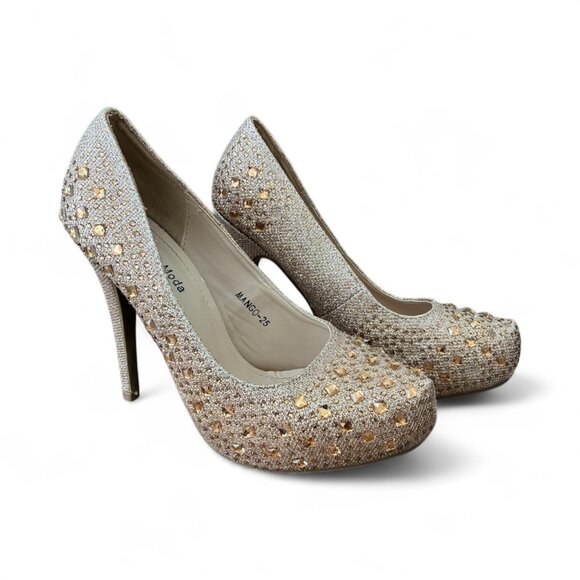 Top Moda Women's Studded Platform Stiletto Size 7.5 - Picture 7 of 8